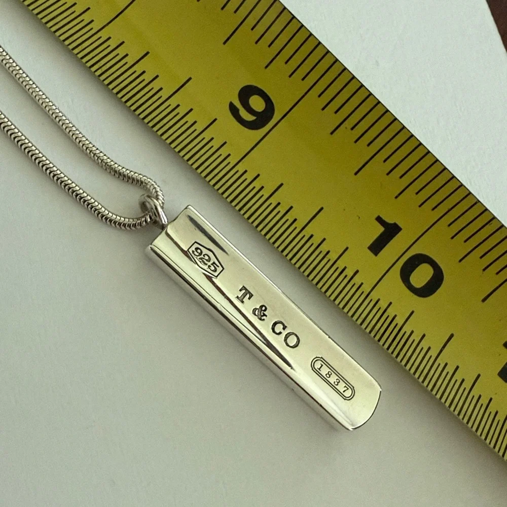 🩵Tiffany & Co. ©️2001 1837 Bar Pendant Necklace w/ 18” Chain